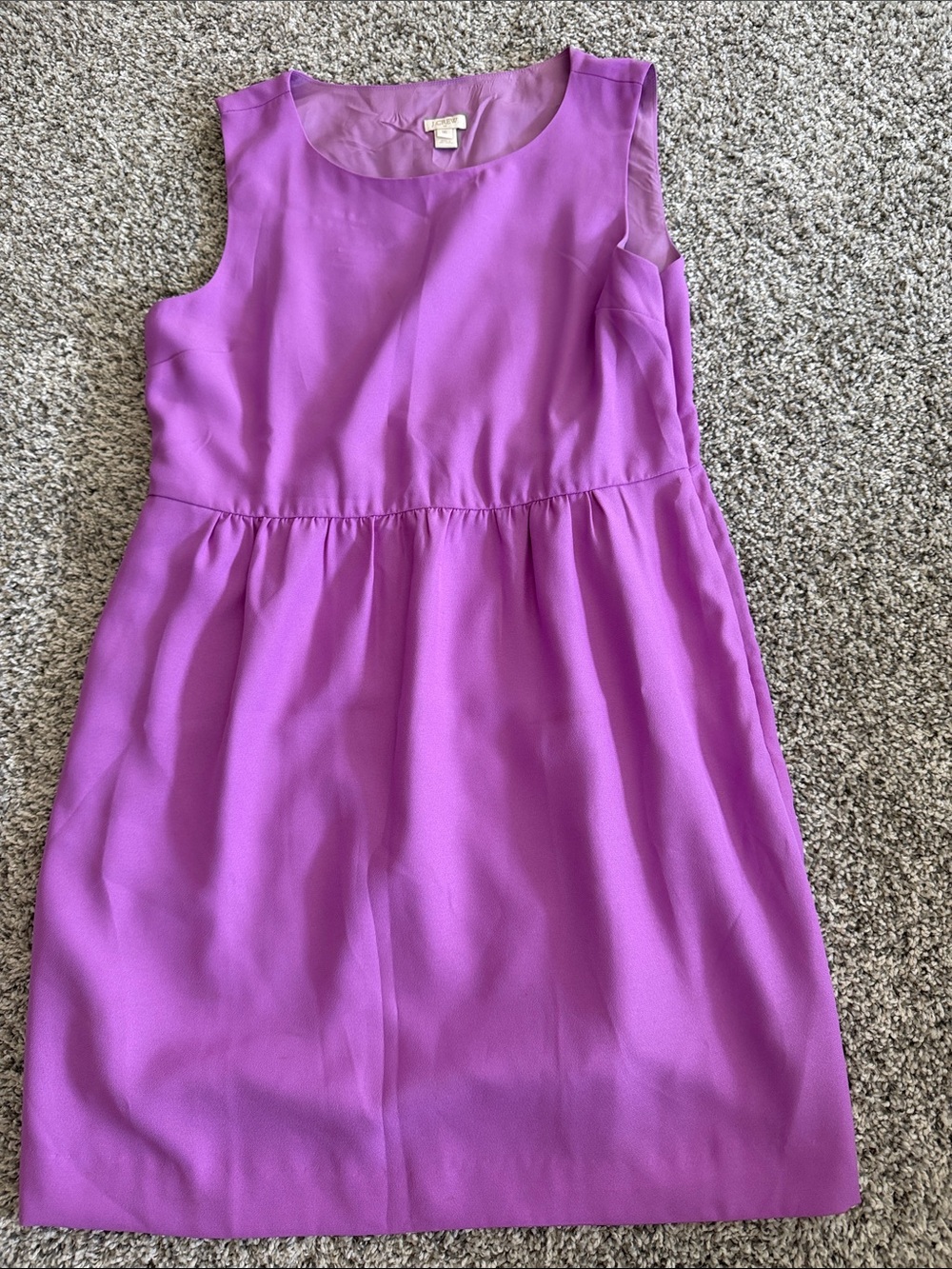 J Crew Sleeveless Violet-Purple Casual Dress Size 16 polyester with lining